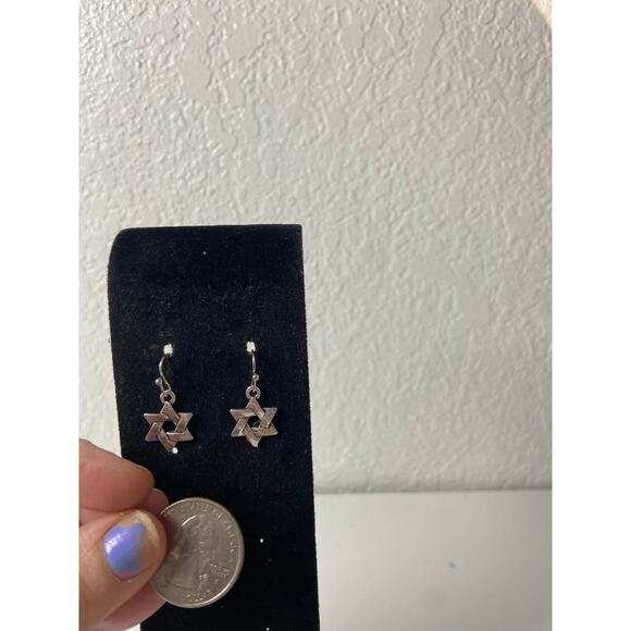 Vintage Style Star of David Earrings - 60s Inspired - Picture 2 of 3